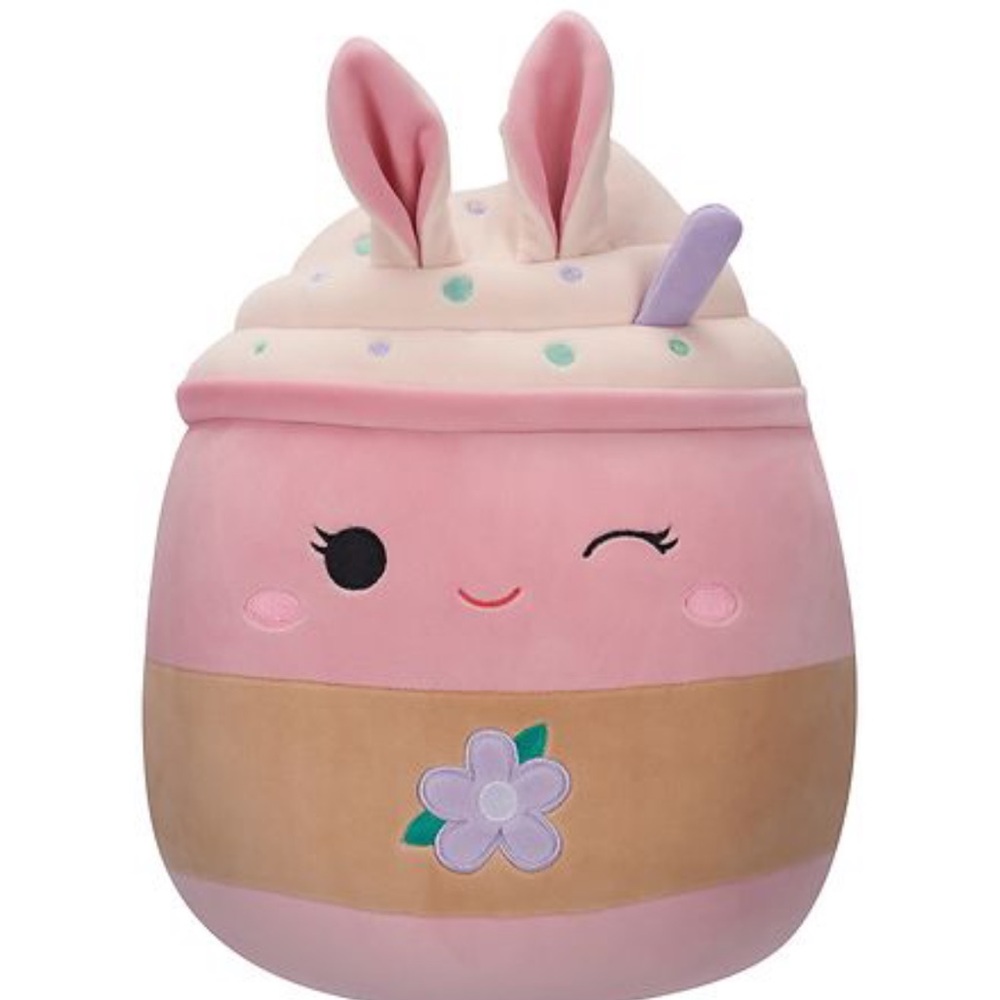Squishmallow 8" Suey Shake Spring Flower Milkshake Bunny Ear Easter Plush